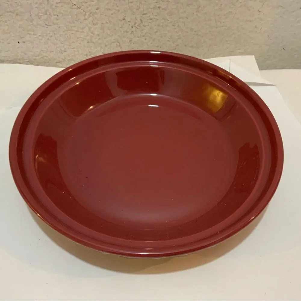 Longaberger Pottery red 10” Pie Plate